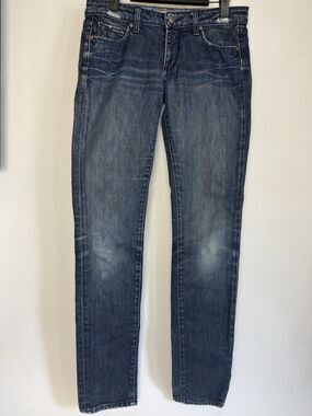 Paige Jeans size 27 Denim Skyline Drive Classic Rise Peg Leg Blue Medium Wash